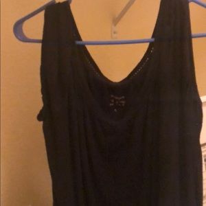 Lane Bryant, tank, black, scooped neck
